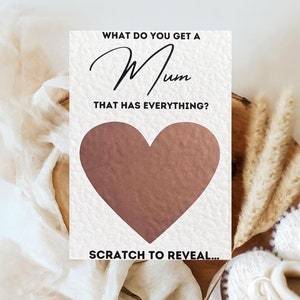 Carte à gratter pour révéler une grossesse, à gratter, faire-part de bébé pour maman, futur grand-parent, faire-part de grossesse surprise
