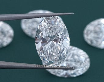 Oval Cut Lab Grown Diamond, Solitaire Loose Handcrafted Diamond, EF-VS Clarity Diamond For Birthday Gift, CVD Diamond For Jewelry Making