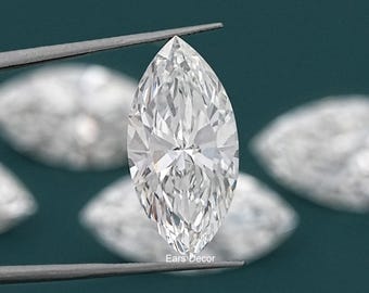 Marquise Cut Lab Grown Diamond In Various Size, IGI Certified Loose Diamond, 6.00 To 10.00 CT Loose Diamond, CVD Diamond For Jewelry Making