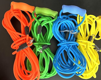 Biothane Dog Leash: 5/16 Heavy Duty Training/Recall Lead, Optional Slip Collar