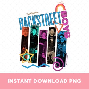 Backstreet Boys PNG, Vintage Popmusik PNG, Erinnerungen Png zurückbringen, BSB Band Shirt für Männer Frauen Jungen Mädchen, 90er Jahre Rockmusik Geschenk