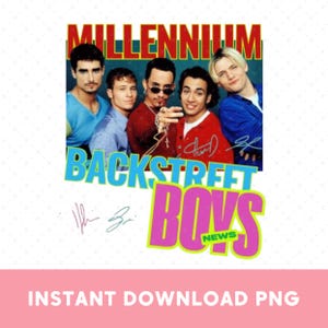 Backstreet Boys PNG, Vintage Popmusik PNG, Erinnerungen Png zurückbringen, BSB Band Shirt für Männer Frauen Jungen Mädchen, 90er Jahre Rockmusik Geschenk