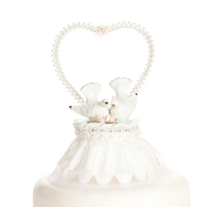 コテージコア ネスティング タートル ダブ ウェディング ケーキ トッパー - ブリジャートン