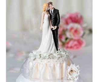 Romantic Stephanotis Cake Topper - Custom Painted Hair Color Available