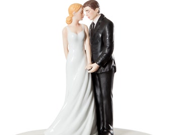 Wedding Bliss Cake Topper Figurine  - Custom Painted Hair Color Available