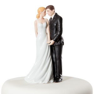 Wedding Bliss Cake Topper Figurine  - Custom Painted Hair Color Available
