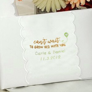 Personalized Can't Wait To Grow Old With You Wedding Guestbook image 1