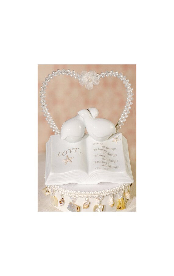 Aime Le Verset Biblique De Gateau Avec Des Colombes Et Des Etsy