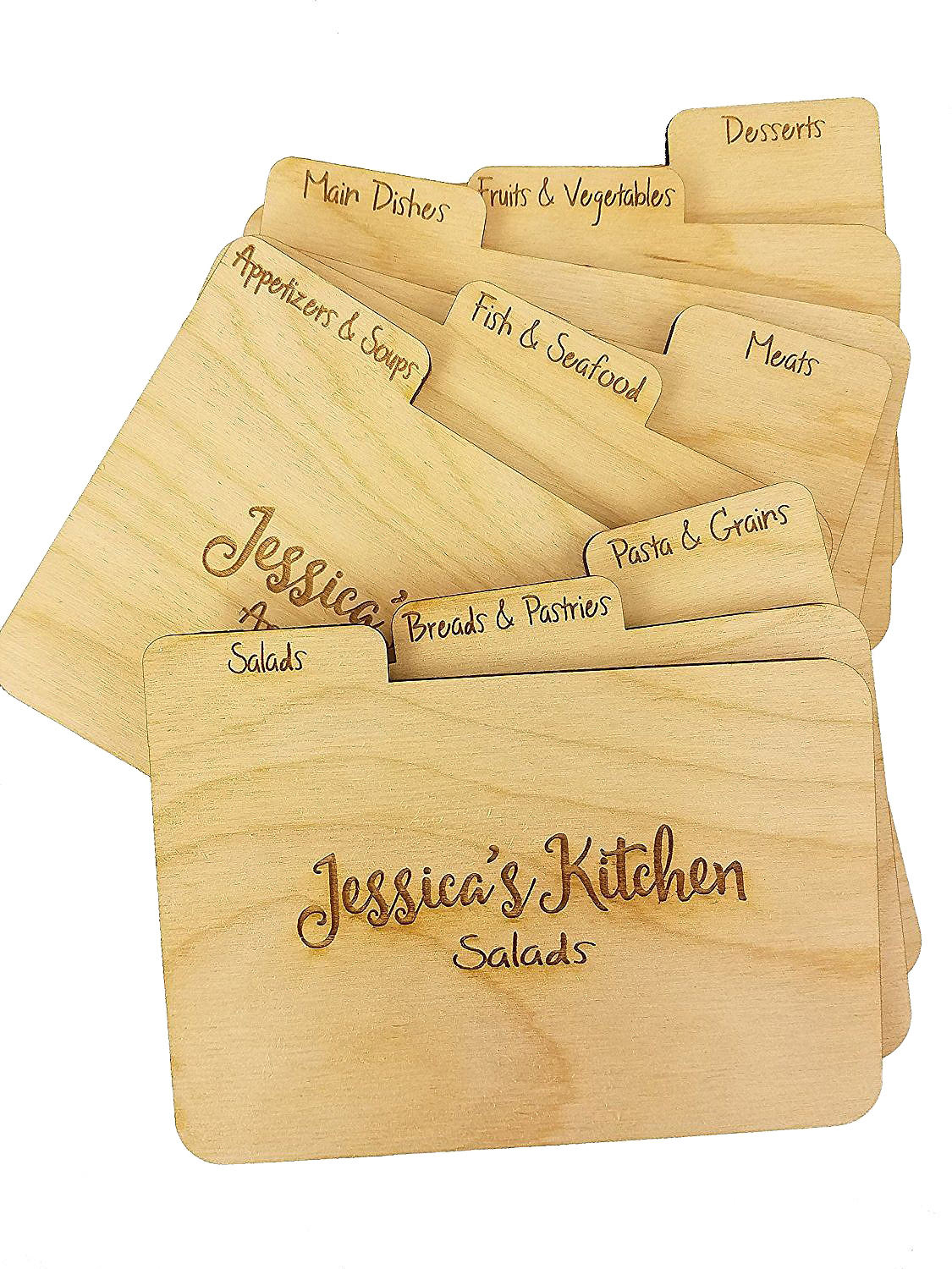 Wood 4x6 RECIPE DIVIDERS (Set Of 9) With Tabs - Nigeria | Ubuy