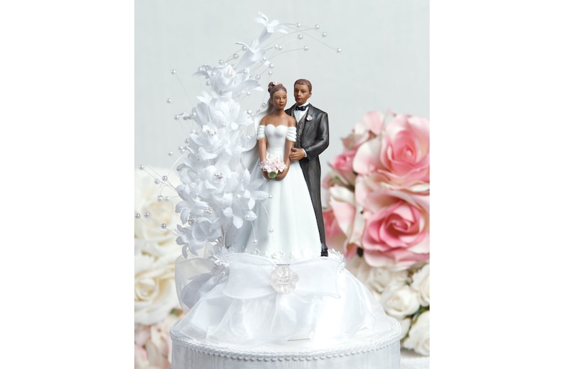 Pearl Side Arch Classic African American Cake Topper Custom Etsy