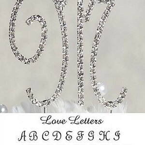Fully Covered Crystal Monogram Wedding Cake Topper Letter - Letter H, 4.75 Inches Tall