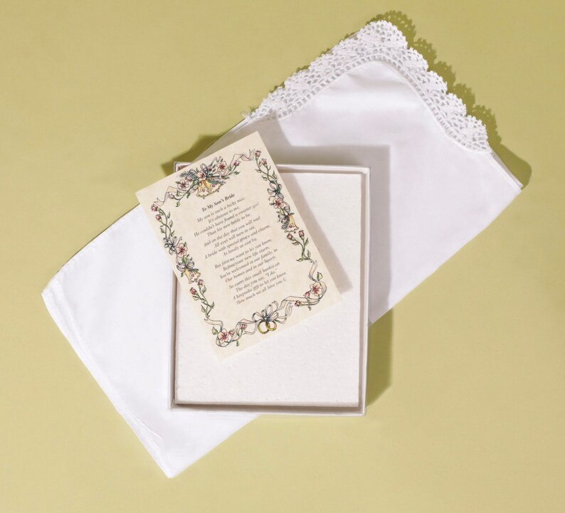Personalized La Madre del Novio Wedding Handkerchief in Spanish image 5