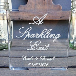 A Sparkling Exit Sparkler Sign - Personalized