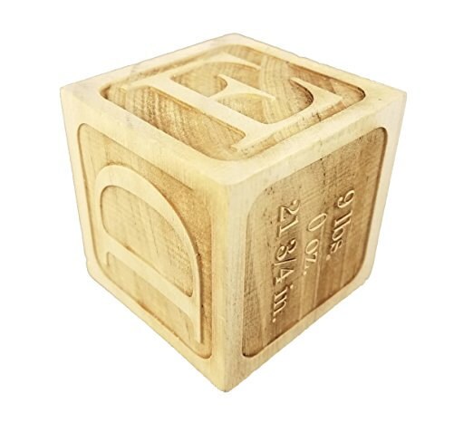 Custom Engraved Wood Baby Birth Block (2”) Personalized Gift for Your ...