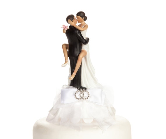 Funny Sexy Rhinestone African American Wedding Rings Cake Etsy