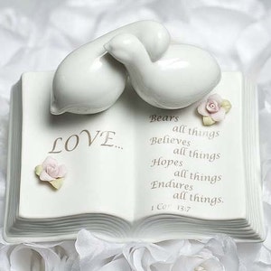 Love Verse Bible With Doves And Starfish Beach Accents Wedding Etsy
