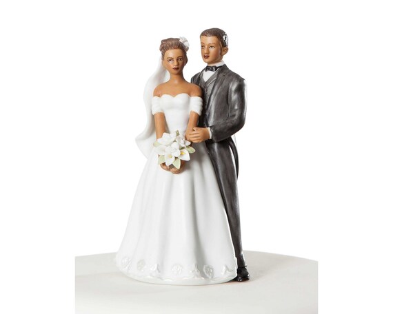 Small Elegant African American Wedding Cake Topper Custom Etsy