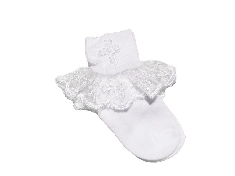 Baptism Keepsake Gift Poetry Baby Girl Socks with Ruffled Etsy