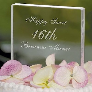 Personalized Celebration Cake Topper Custom Number and Text image 1