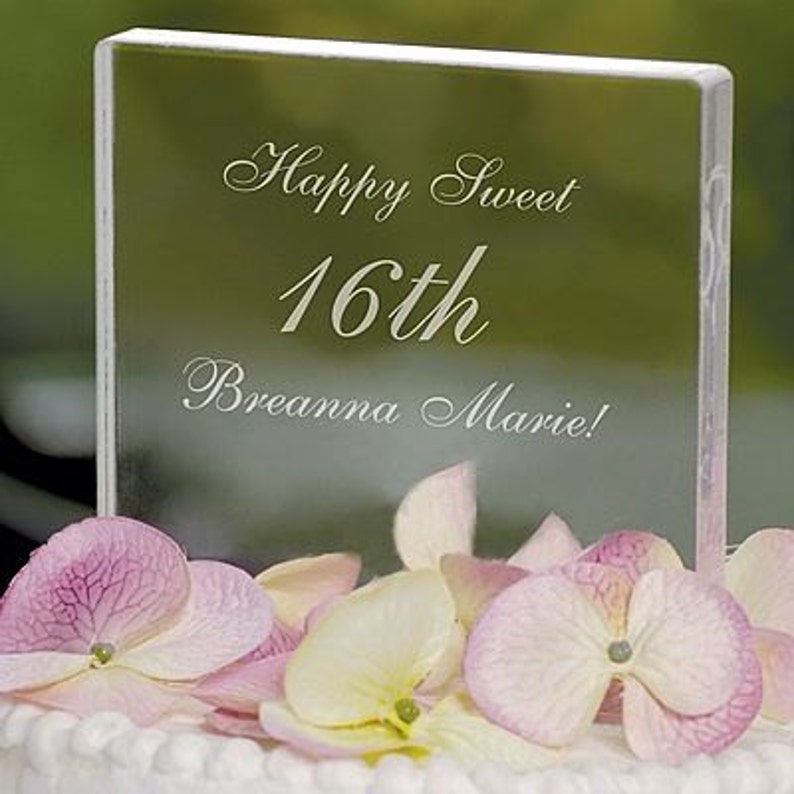 Personalized Celebration Cake Topper Custom Number and Text image 1