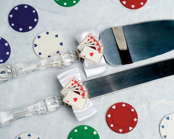 Las Vegas Wedding Cake Server Set - Custom Engraving Available