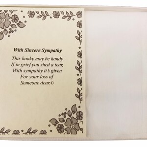 Personalisierte Sympathy Trauer Poesie Herren Taschentuch Geschenk Andenken Ideen für geliebte Menschen
