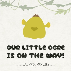 Shrek Baby Shower | Baby Ogre | Invitation | Themed Parties | Canva Template | 2024 Trends | DreamWorks
