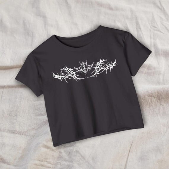 Cybersigilism Black Crop Top, Cyber Sigilism Tee Shirt, Metalhead
