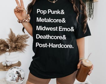 Unisex Pop Punk Shirt, Metalcore, Midwest Emo, Deathcore, Post Punk, Band Tee, Metalhead, Elder Emo, Blegh, Alternative Musik, Rock