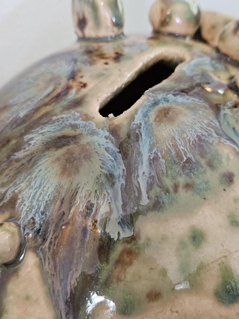 Quirky Ceramic Piggy Bank – Artisan Coin Keeper, Ø12×11 cm