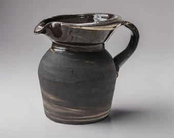 Stone Whisper Ceramic Pitcher – Quiet Pouring Ritual, Ø7.5×9 cm