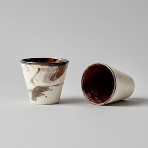 Keramik-Minis mit Mars und Mark - Elementares Duo Für Shots und Sukkulenten, Ø4,5×5,5 cm