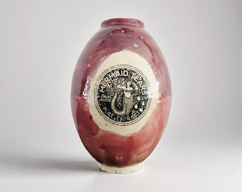 Jarrón de cerámica "Lágrimas de Sirena": símbolo de nostalgia y tradición marinera, Ø12×17 cm