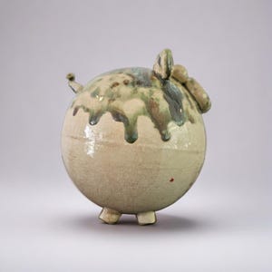 Quirky Ceramic Piggy Bank – Artisan Coin Keeper, Ø12×11 cm