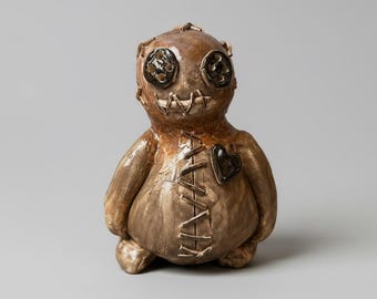 Poppet Ceramic Incense Burner – Guardian of Sacred Smoke, 11 × 8 × 7 cm