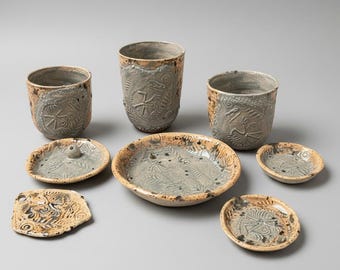 Fossil Field Ceramic Set – Excavated Impressions, various designs