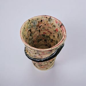 Coiling Serpent Tumbler – Healing Power Ceramic Vessel, Ø8×12 cm