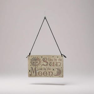 Live By The Sun, Love By The Moon Ceramic Tile – Devotional Anchor, 11.5×18 cm