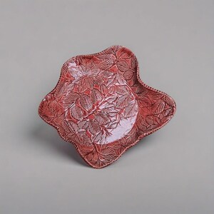 Fiery Grove Ceramic Bowl – Ember of a Burning Canopy, Ø28×4 cm