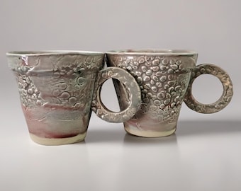 Handmade Ceramic Coffee Mug – Yard of Bones, Gothic Decor (Ø8×7.5 cm)