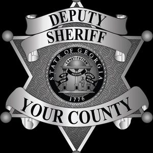 Georgia GA County Sheriff Deputy 6 Point Star Badge Vector File .eps