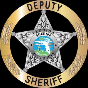Florida FL County Sheriff Deputy Star in Circle Badge Vector File .ai