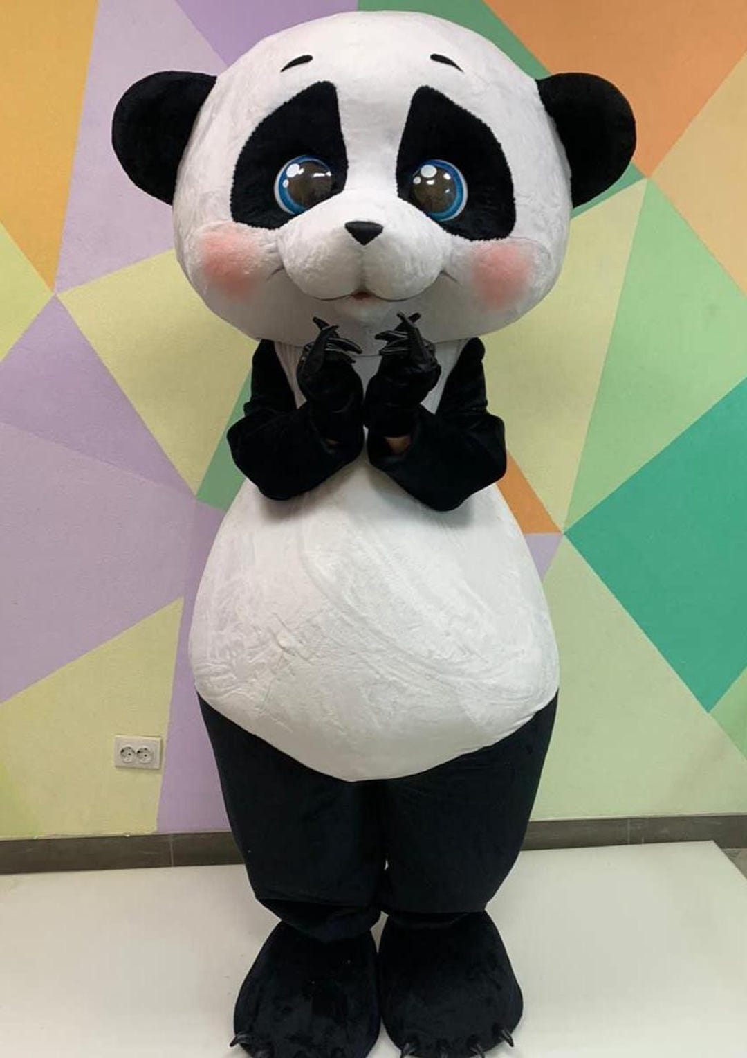 Panda Mascot Costume. Custom Fursuit Full Body Suit. Animal Cosplay ...