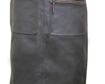 Personalized Short Leather Apron Bar Restaurant Bistro Style – Custom Logo, BBQ Chef Gift