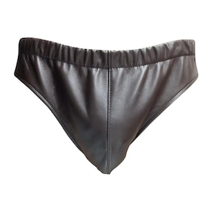 Mens Brown Real Leather Briefs Gay Leather Jock Strap Genuine Leather underwear gay leather briefs - Custom made to order