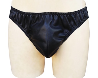 Men's Leather Brief/Underwear Style Thong Custom Made To Order JO-030