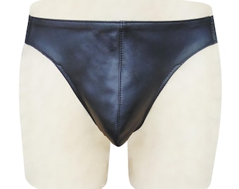 Men's Leather Brief/Underwear Style Thong Custom Made To Order JO-052