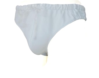 Men's Leather Brief/Underwear Custom Made To Order JO031 in WHITE
