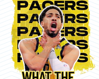 Tyrese Haliburton PNG: design degli Indiana Pacers per magliette e bicchieri (download digitale)