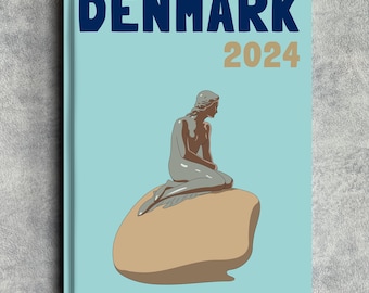 DENMARK Editable Travel Photo Book Cover! Downloadable template for Canva - edit text, colours, and images!